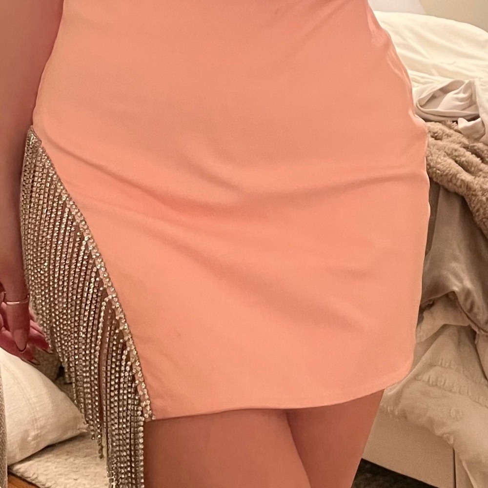 Pink Dress with Rhinestones